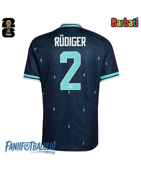 Germania Antonio Rudiger #2 Tricou Fotbal Replică Mondial 2026 Barbati Deplasare